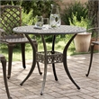 vidaXL Cast Aluminum Medium Garden Dining Table in Bronze