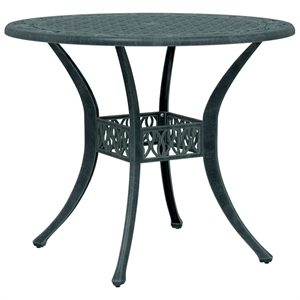 vidaXL Cast Aluminum Medium Garden Dining Table in Green