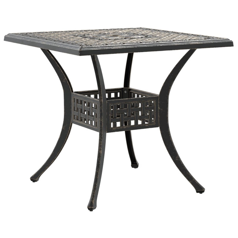 vidaXL Cast Aluminum Garden Dining Table in Bronze