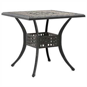 vidaXL Cast Aluminum Garden Dining Table in Bronze