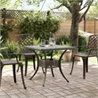 vidaXL Cast Aluminum Garden Dining Table in Bronze
