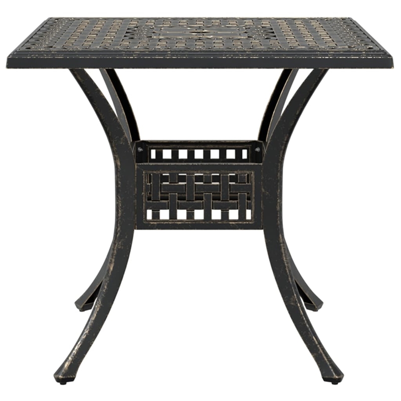 vidaXL Cast Aluminum Garden Dining Table in Bronze