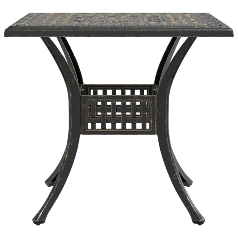 vidaXL Cast Aluminum Garden Dining Table in Bronze