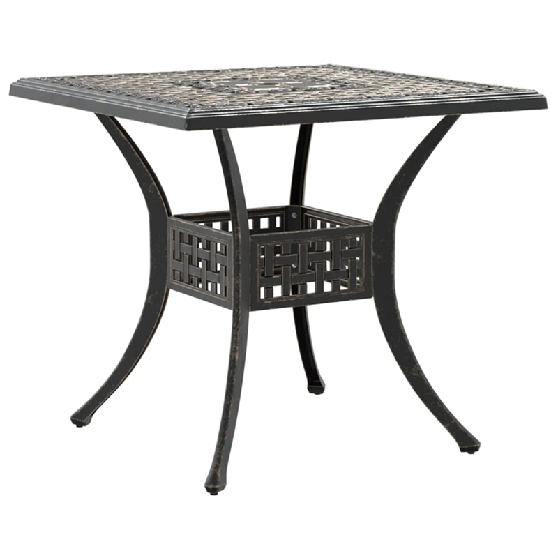 vidaXL Cast Aluminum Garden Dining Table in Bronze
