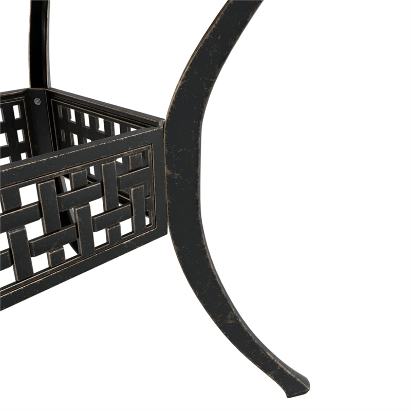 vidaXL Cast Aluminum Garden Dining Table in Bronze