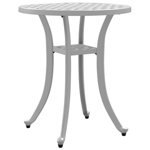 vidaXL Cast Aluminum Garden Table in White