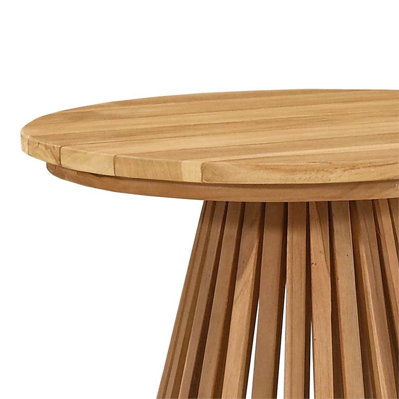 vidaXL Solid Teak Wood Side Table in Brown
