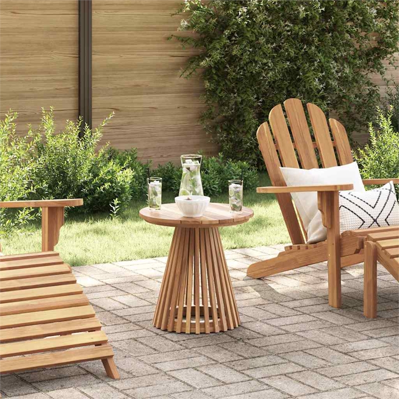 vidaXL Solid Teak Wood Side Table in Brown