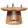 vidaXL Solid Teak Wood Side Table in Brown