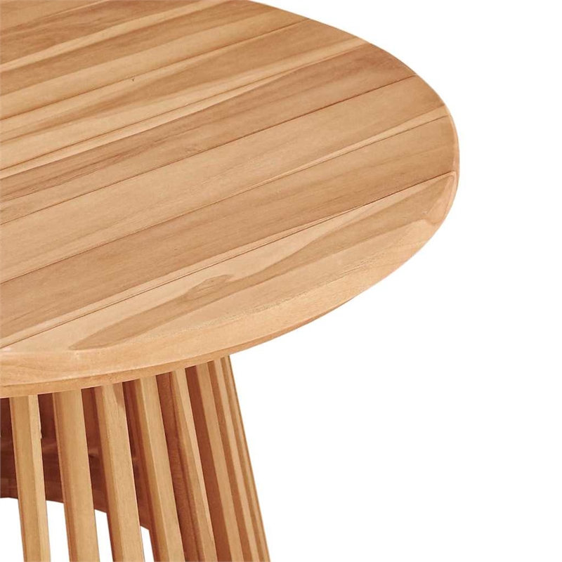 vidaXL Solid Teak Wood Side Table in Brown