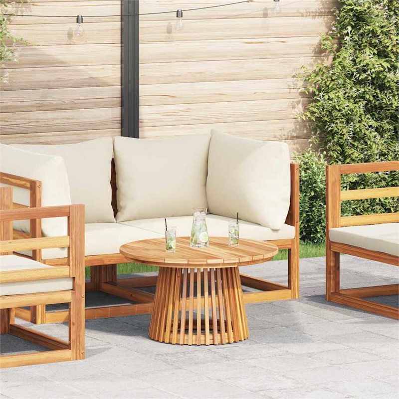 vidaXL Solid Teak Wood Side Table in Brown
