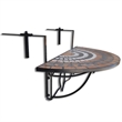 vidaXL Iron Medium Foldable Garden Table in Terracotta/White/Black