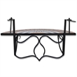 vidaXL Iron Medium Foldable Garden Table in Terracotta/White/Black