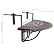 vidaXL Iron Medium Foldable Garden Table in Terracotta/White/Black
