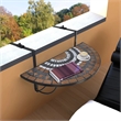vidaXL Iron Medium Foldable Garden Table in Terracotta/White/Black