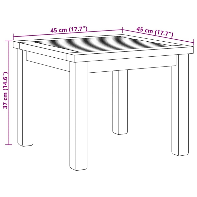 vidaXL Solid Teak Wood Coffee Table in Brown