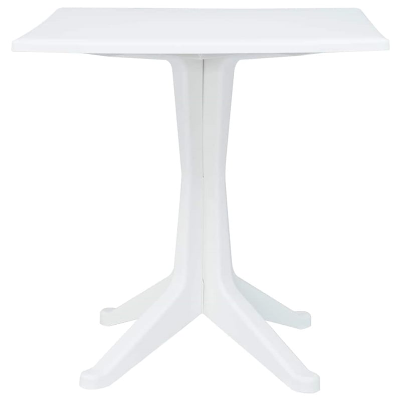 vidaXL Plastic Garden Table in White