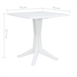 vidaXL Plastic Garden Table in White