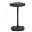 vidaXL PE Rattan Counter Height Garden Table in Brown