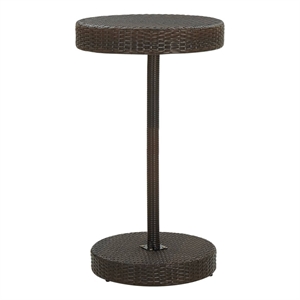 vidaXL PE Rattan Counter Height Garden Table in Brown