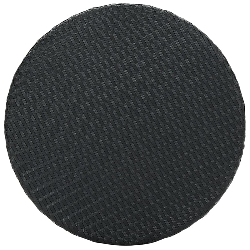 vidaXL PE Rattan Counter Height Garden Table in Black