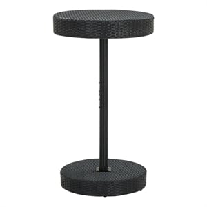 vidaXL PE Rattan Counter Height Garden Table in Black