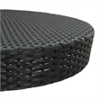 vidaXL PE Rattan Round Garden Table in Black