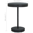 vidaXL PE Rattan Garden Table in Gray