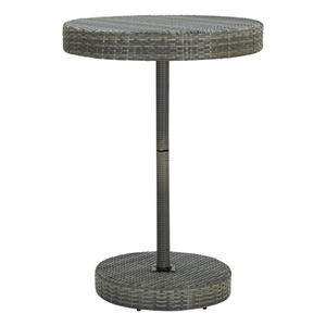 vidaXL PE Rattan Garden Table in Gray