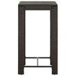 vidaXL PE Rattan Counter Height Bar Table in Brown