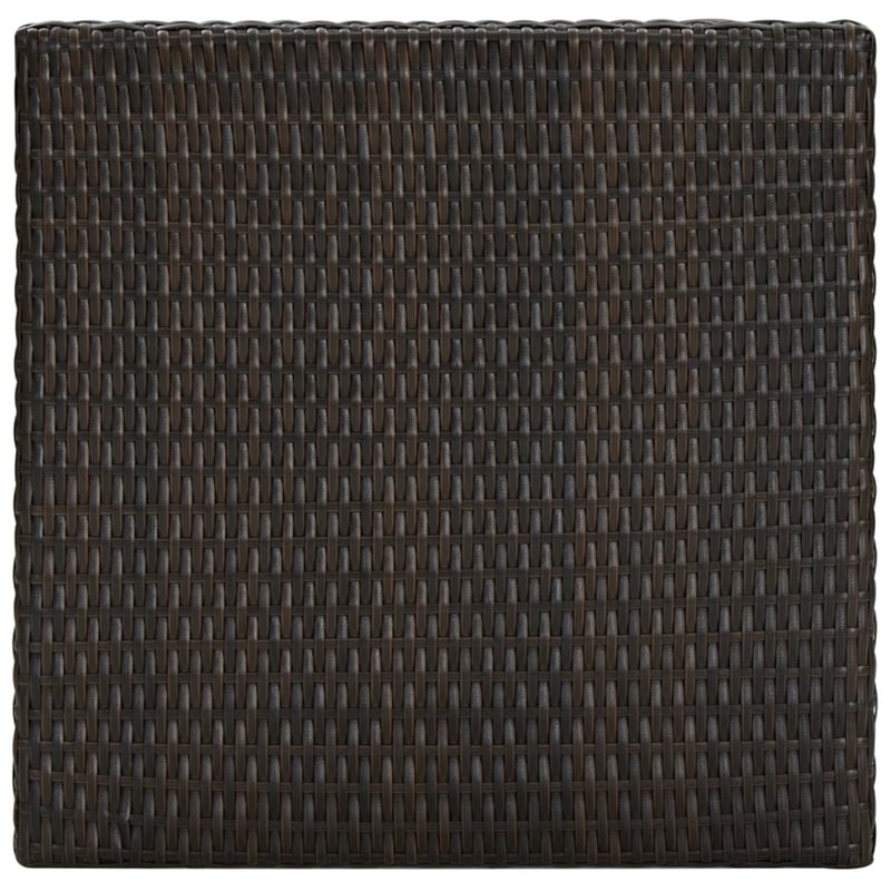 vidaXL PE Rattan Counter Height Bar Table in Brown