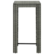 vidaXL PE Rattan Counter Height Bar Table in Gray