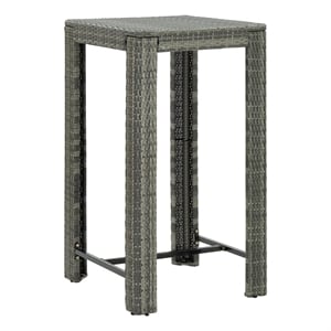 vidaXL PE Rattan Counter Height Bar Table in Gray