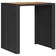 vidaXL Poly Rattan Large Garden Bar Table in Black