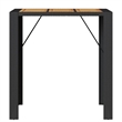 vidaXL Poly Rattan Large Garden Bar Table in Black