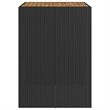 vidaXL Poly Rattan Large Garden Bar Table in Black