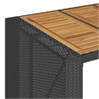 vidaXL Poly Rattan Large Garden Bar Table in Black
