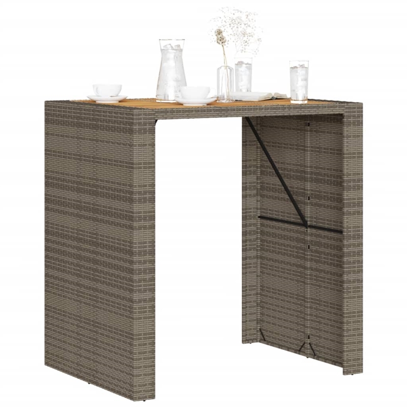 vidaXL Garden Bar Table in Gray