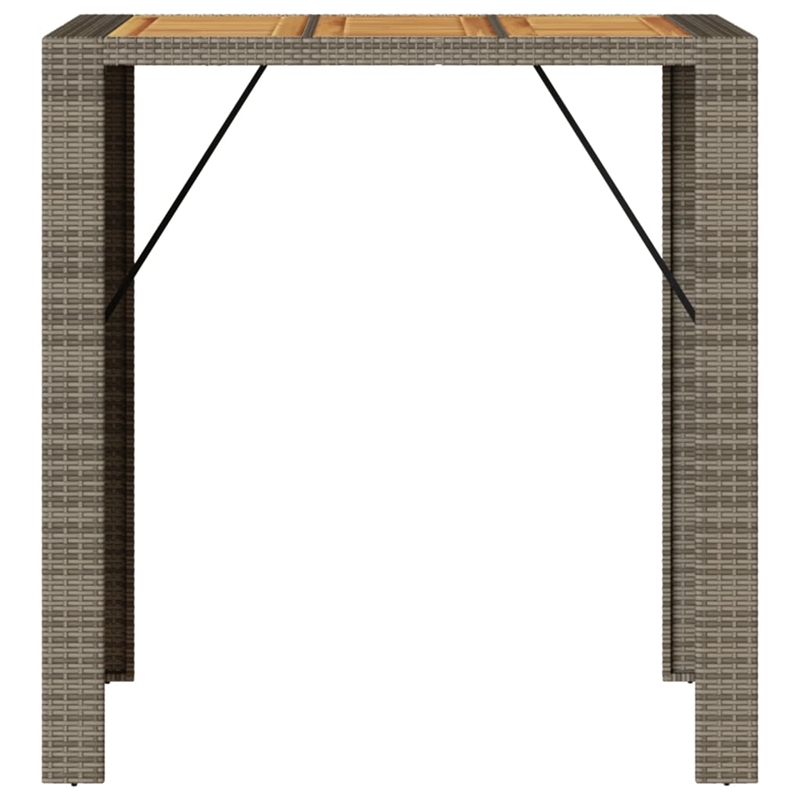 vidaXL Garden Bar Table in Gray