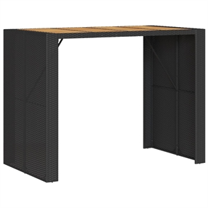 vidaXL Garden Bar Table in Black