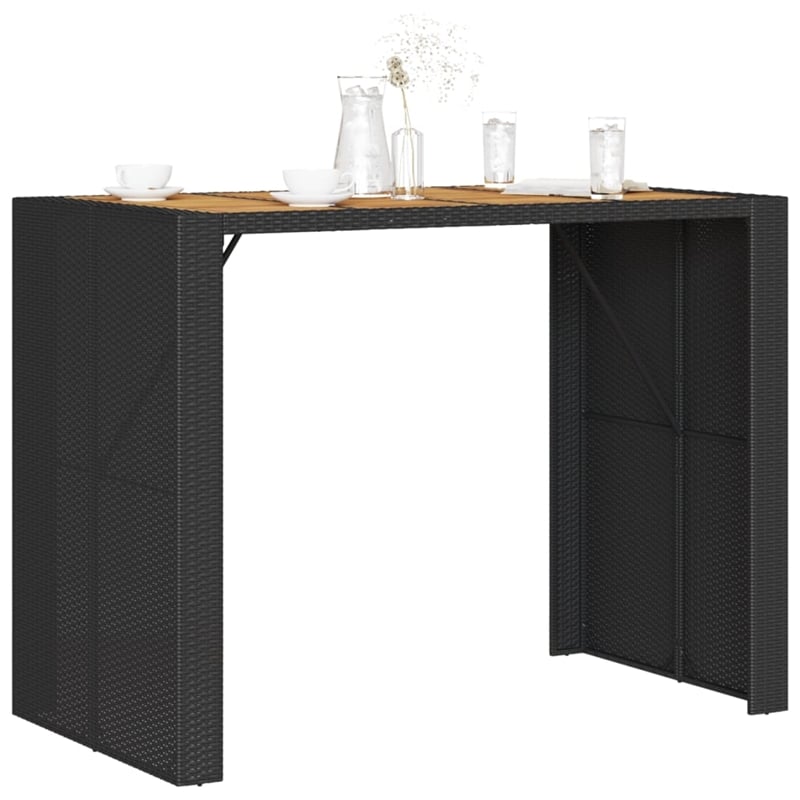 vidaXL Garden Bar Table in Black