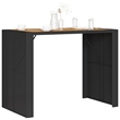 vidaXL Garden Bar Table in Black