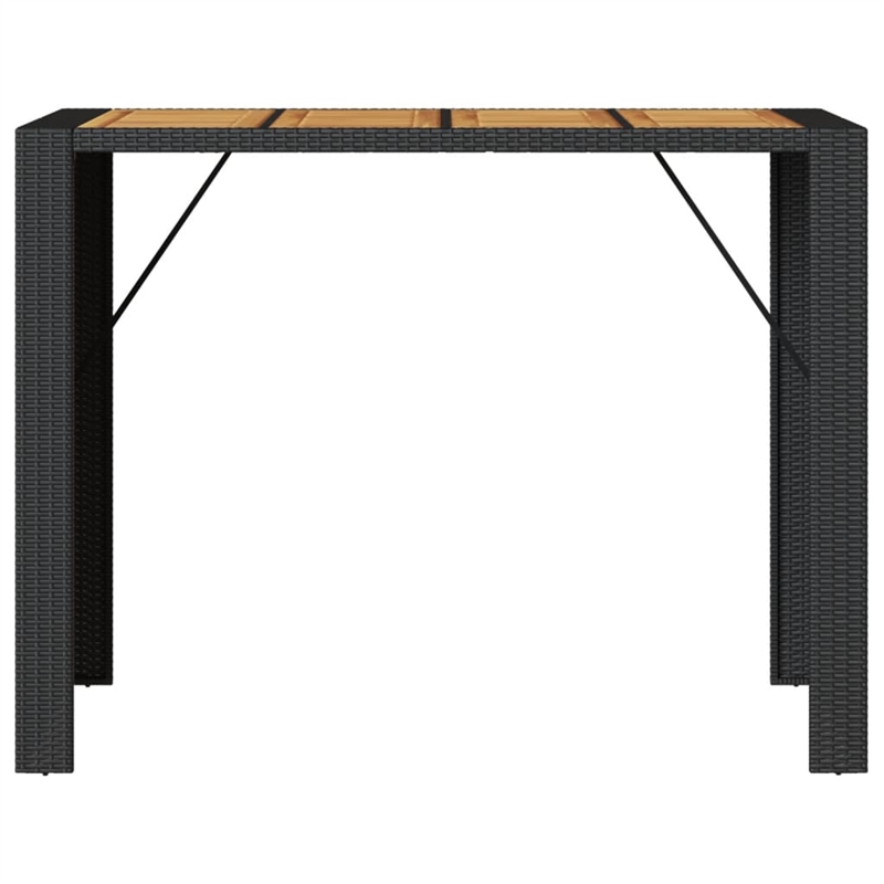 vidaXL Garden Bar Table in Black