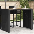 vidaXL Garden Bar Table in Black