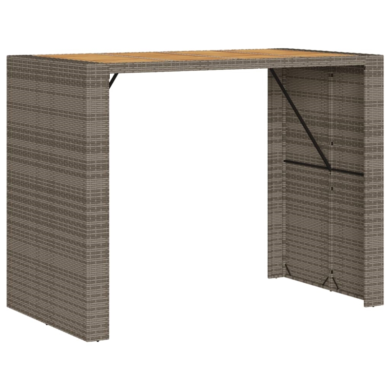 vidaXL Garden Bar Table in Gray