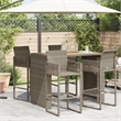 vidaXL Garden Bar Table in Gray