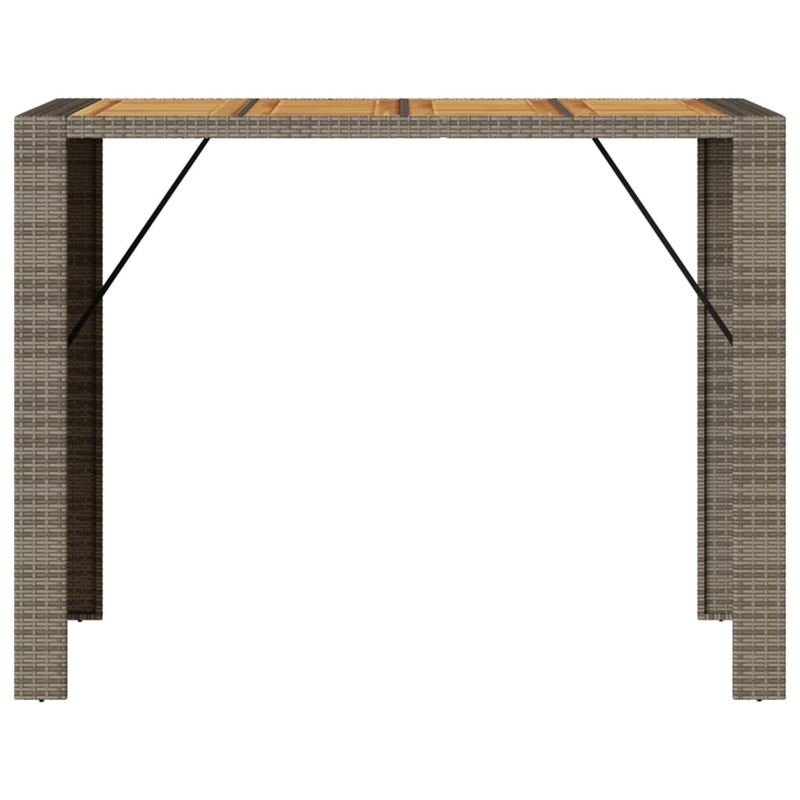vidaXL Garden Bar Table in Gray