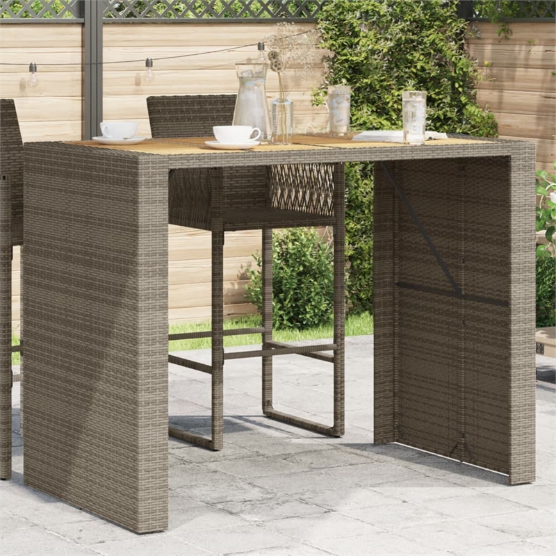 vidaXL Garden Bar Table in Gray