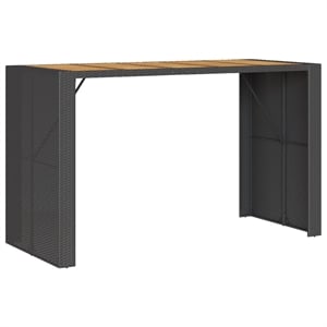 vidaXL Garden Bar Table in Black