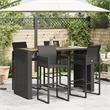 vidaXL Garden Bar Table in Black